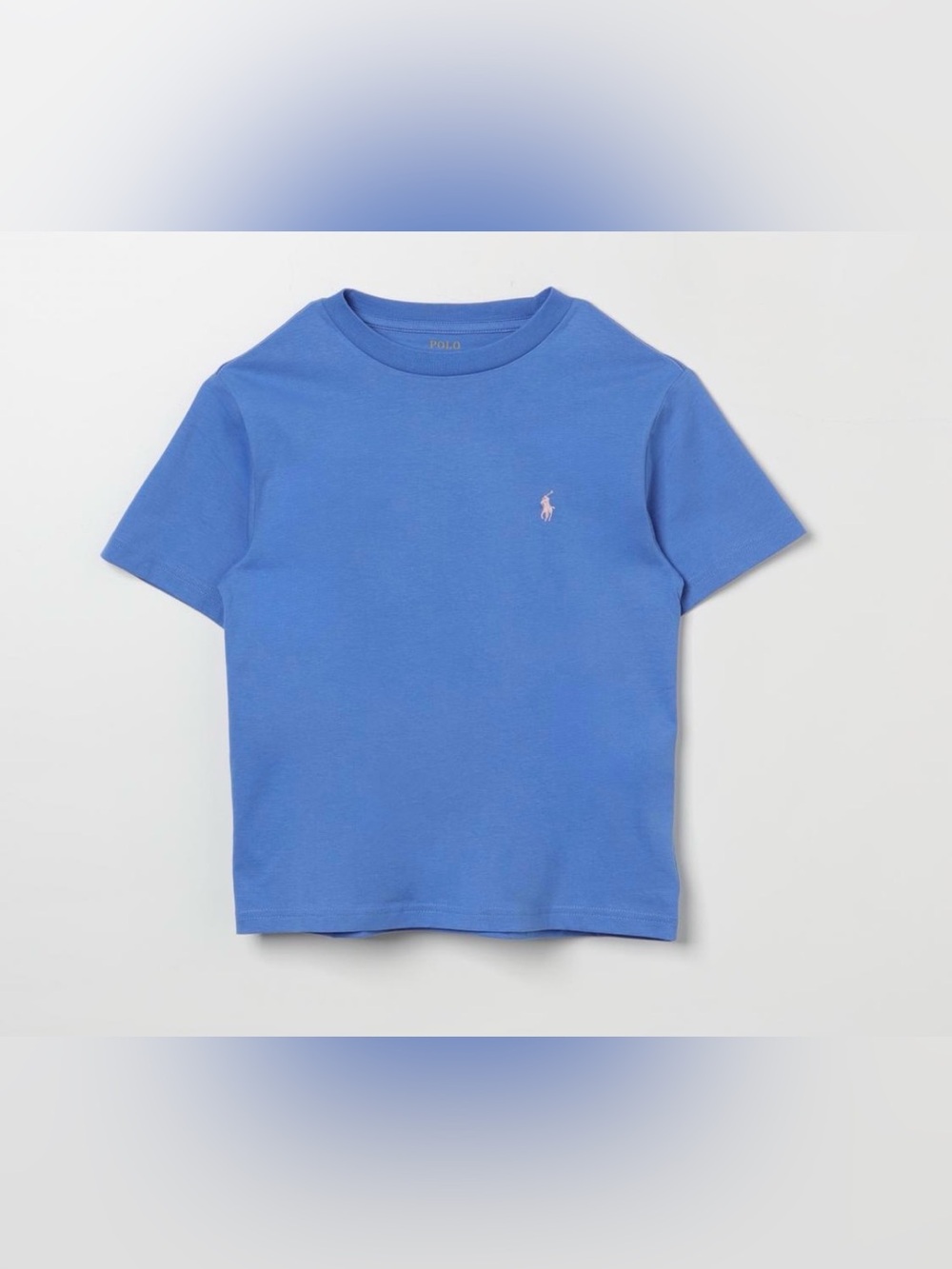 Ralph Lauren Kids Royal Blue Tee with Pink Pony Embroidery